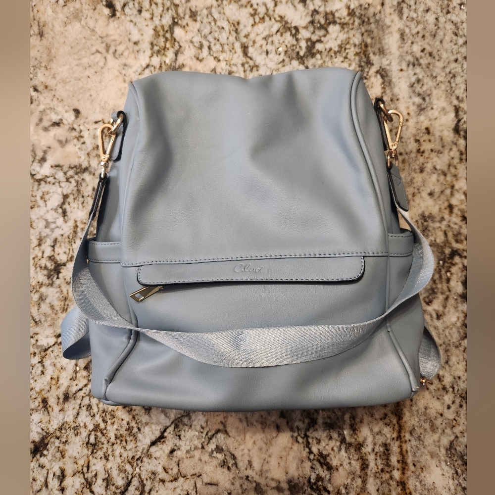 CLUCI Backpack | Blue w/Gold Hardware Travel, Faux Leather, Commute, GUC READ